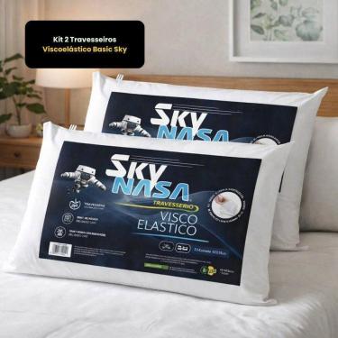 Imagem de Kit 2 Travesseiros Viscoelástico Basic Sky