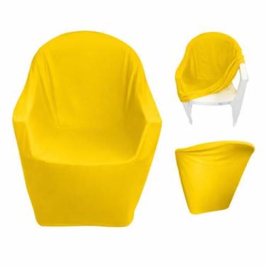 Imagem de Capa Cadeira De Plástico modelo com braço em malha premium - TATY CAPA