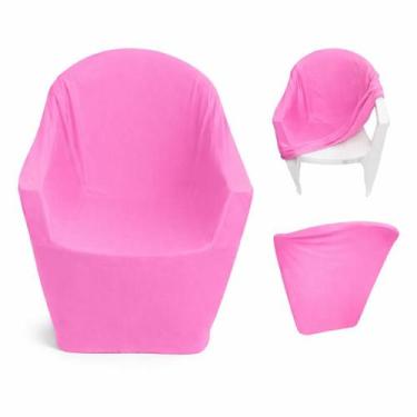 Imagem de Capa Cadeira De Plástico modelo com braço em malha premium - TATY CAPA