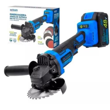 Imagem de Esmerilhadeira Eletrica Sem Fio 2 Baterias 48V Estojo 25 pçs - Exbom, 