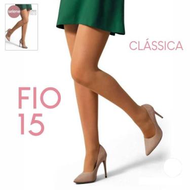 Imagem de Meia Calça Clássica Fio 15 Selene 9020.001 Microfibra, P, Branco