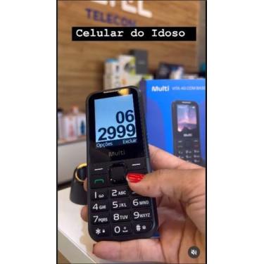 Imagem de Celular Multi Vita 4g Com Base Carregadora Preto - Multilaser