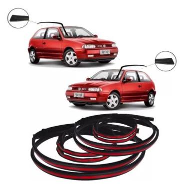 Imagem de Kit Friso Teto Borracha Pingadeira Gol 2 Portas 1995 A 1999 G2 Bola e 