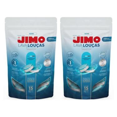 Imagem de Kit 2 Jimo Lava Louça Hidrossolúvel Máquina Lavar Louça