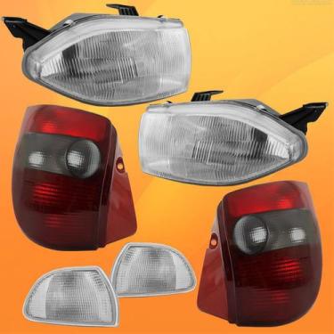 Imagem de Par Farol + Lanterna Fumê Palio E Pisca 96 97 98 99 00 - JCV