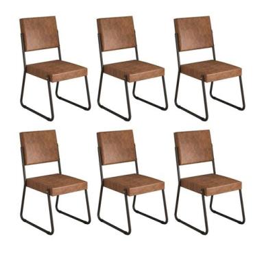 Imagem de Kit 6 Cadeiras para Sala de Jantar Napoli - Móveis Teixeira