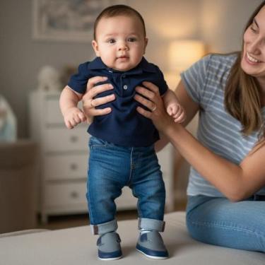 Imagem de Tênis Sapatinho Bebê Menino Infantil Confontável com tiras autocolante