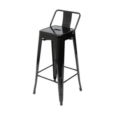 Imagem de Banqueta Tolix Com Encosto Baixo - Preta - ordesign