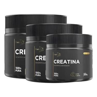 Imagem de kit 3 Creatina em Pó 100% Pura Qualynutri 300g