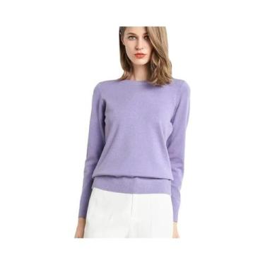 Imagem de Suéter De Lã De Cashmere Para Mulheres Em Tamanho Grande, Pullover Sli