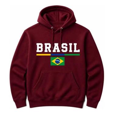 Imagem de Moletom Adulto 100% Algodao Brasil Copa Hexa Unissex Macio Confortavel