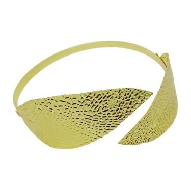 Imagem de Bracelete Folha Niquel Luxo Fantasia Grega 02 Unidades - Festas e Fant