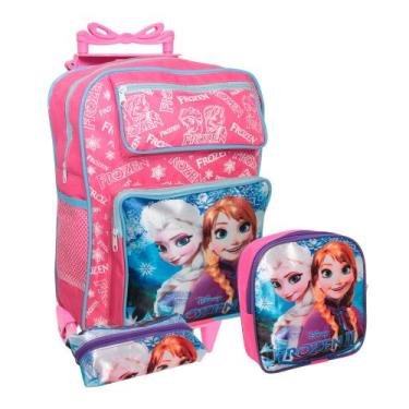 Imagem de Kit Mochila Escolar De Rodinhas Menina Volta As Aulas Média - Plike