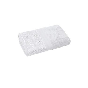 Imagem de Toalha de Banho Buettner Renda 81x150 Algodão Egípcio Nadine, Branco 1