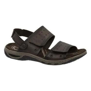Imagem de Sandália Pegada em Couro Masculina 13166803, 42, Marrom
