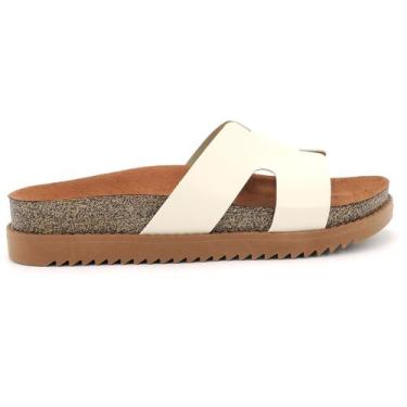 Imagem de Tamanco Moleca Feminina 5500.100 Papete Confortavel Flat, 35, Off, Whi