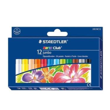 Imagem de Giz Pastel Oleoso Staedtler Noris Club Jumbo 12 Cores