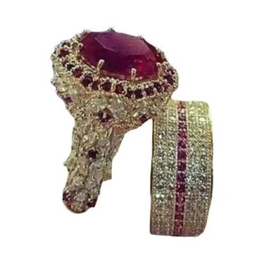 Imagem de Conjunto De Anéis Elegantes De Zircônia Cúbica Para Mulheres, Acessóri