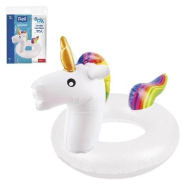 Imagem de Boia Bote Inflável Unicórnio 56 cm- Funs  - Wellmix