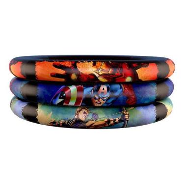 Imagem de Piscina Inflável 3 Anéis 86x20cm 100 Litros Avengers Vingadores - Etit