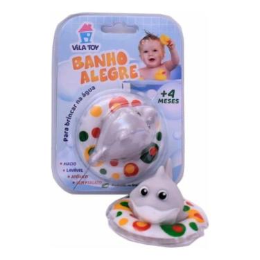 Imagem de Tubarão De Banho Emborrachado Com Boia Macio Baby Shark - vila toy