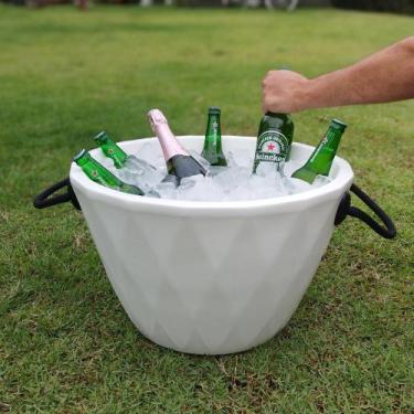 Imagem de Champanheira Branca Balde Grande 25 L Cerveja Refrigerante - Decorfun