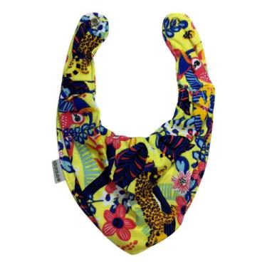Imagem de Babador Bandana Pássaros Amarelo - GUUBE