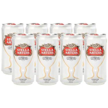 Imagem de Cerveja Stella Artois 8 Unidades Lata - 269ml