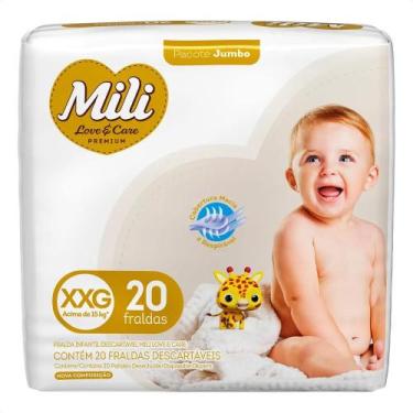 Imagem de Fralda Infantil Mili Love Care Jumbo XXG 20 Unidades