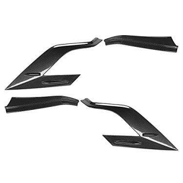 Imagem de Aramox Capa traseira para luz traseira de carro, capa de luz traseira de carro, acabamento decorativo estilo fibra de carbono, adequado para 2019-2021