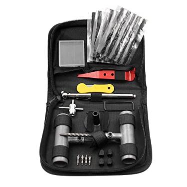 Imagem de Kit de reparo de pneus, kit de remendo de pneu com plugues para fixar perfurações e plugues planos para carro, motocicleta, caminhão, trator, trailer, RV, ATV, ARB, SUV (39 peças)