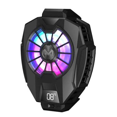 Imagem de Radiador de celular para jogos – Aovon [ventoinha de refrigeração em 1 segundo] Dissipador de calor semicondutor de telefone com visor de temperatura para jogos, suporta smartphone