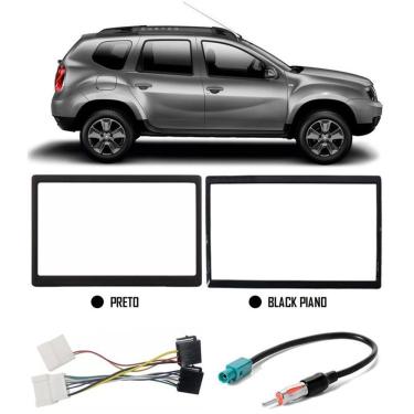 Imagem de Moldura De Painel 2 Din  + Chicote de Ligação + Chicote Adaptador de Antena Renault Duster Expression Authentique PCD 2016 2017 2018 2019 2020