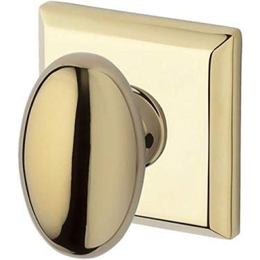 Imagem de Baldwin Reserve ENELLTSR003 Entry Ellipse Knob and Traditional Square Rose Lifetime Brass Finish