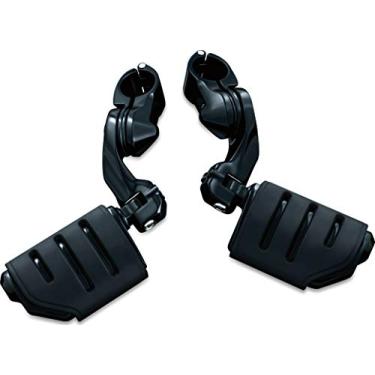 Imagem de Kuryakyn 7584 Motorcycle Foot Controls: Tour-Tech Long Arm Cruise Mounts with Trident Dually ISO Pegs for 1-1/4" Engine Guards/Tubing, Gloss Black, 1 Pair