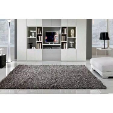 Imagem de Tapete Sala Shaggy Macio 1,00 X 1,50 M Antiderrapante Flocos