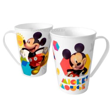 Imagem de Kit com 2 Caneca Infantil do Mickey Mouse Disney Copo de 360ML