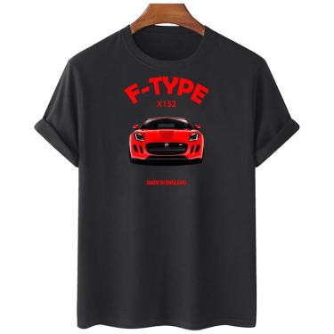Imagem de Camiseta feminina algodao Jaguar F Type Vermelho Carro