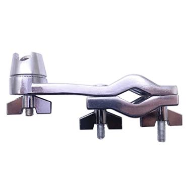 Imagem de TUOREN Braçadeiras de extensão de tambor Suporte de montagem de braço de suporte de braço para peças de tambor Hardware Prata