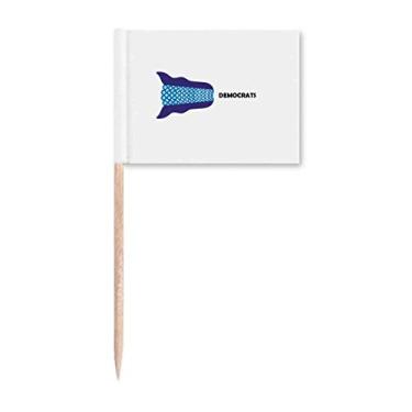 Imagem de Marcador de palito de dente azul Biden da Democracia dos EUA para decoração de festa