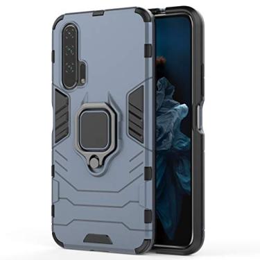 Imagem de HONGYAN Capa de telefone Case de proteção à prova de choque PC + TPU com suporte de anel magnético para a Huawei Honor 20 Pro Capa protetora