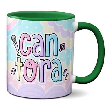 Imagem de Caneca Cantora Profissão Música Profissional Presente (Verde)
