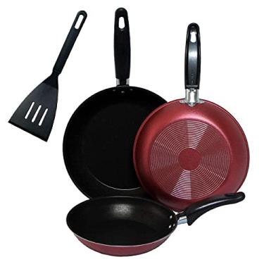 Imagem de Jogo Frigideiras Cereja Antiaderente 18, 20 E 22 + Espátula