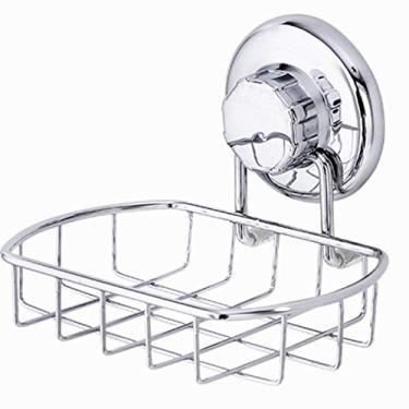 Imagem de Astra, AVISAB, Saboneteira de Parede Para Banheiro Porta Sabonete Ventosa, cor Inox, Aço