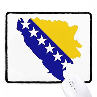 Imagem de Mousepad com a bandeira nacional da Bósnia e Herzegovina Tapete de borracha para jogos