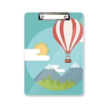 Imagem de Prancheta de prancheta com estampa de nuvem e balão de ar quente A4