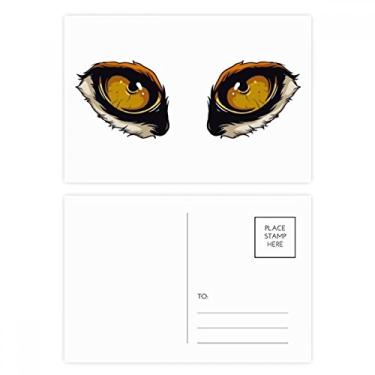 Imagem de Conjunto de cartão postal de decoração de olhos de raposa de desenho animado para enviar cartões de agradecimento