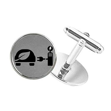 Imagem de DIYthinker Estação de carregamento automática, veículos de energia, protege o meio ambiente, abotoaduras com clipe de botão redondo