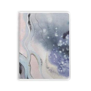 Imagem de Caderno de sombreamento de tinta aquarela abstrata capa de goma Diário capa macia