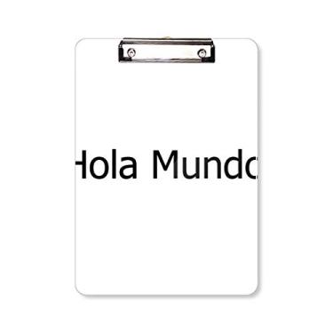 Imagem de Hello World Prancheta espanhola para escrever placa A4